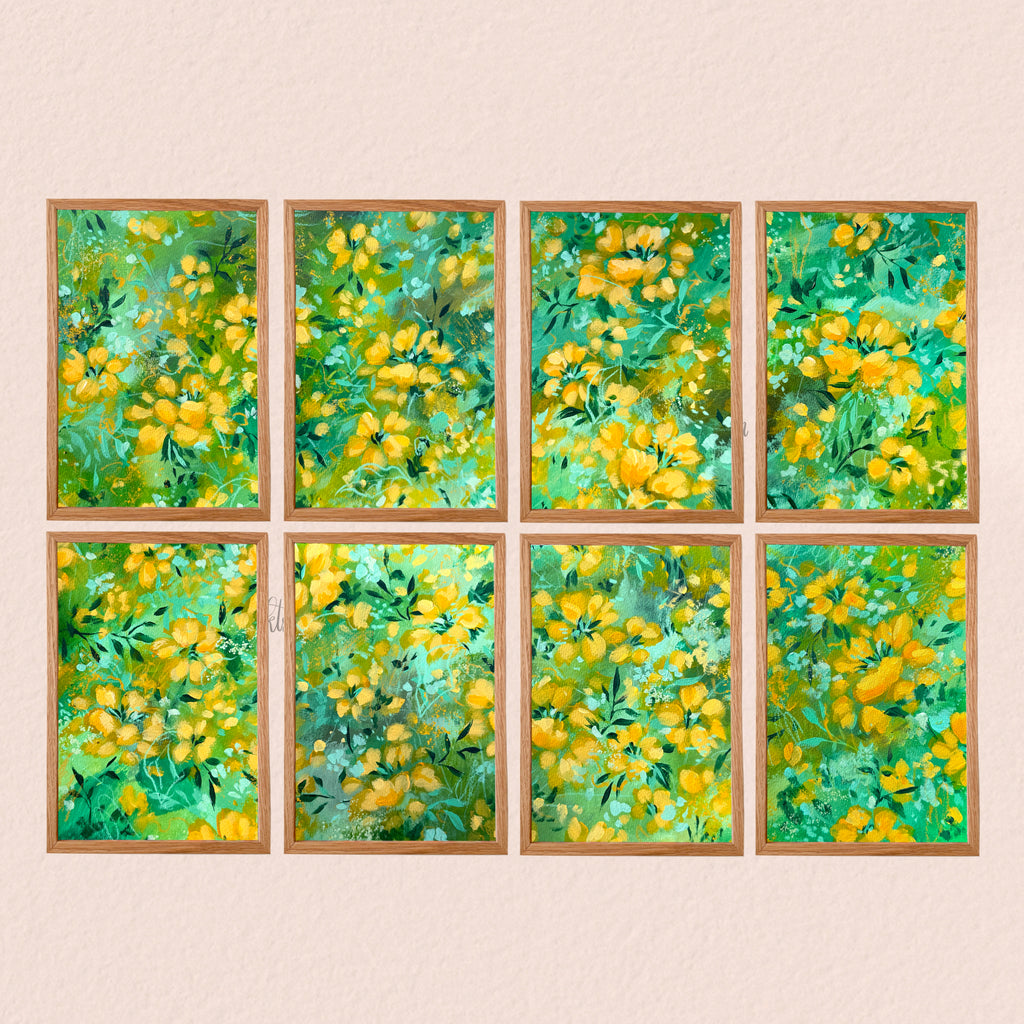 Ella’s Citrus Florals Art Print Set