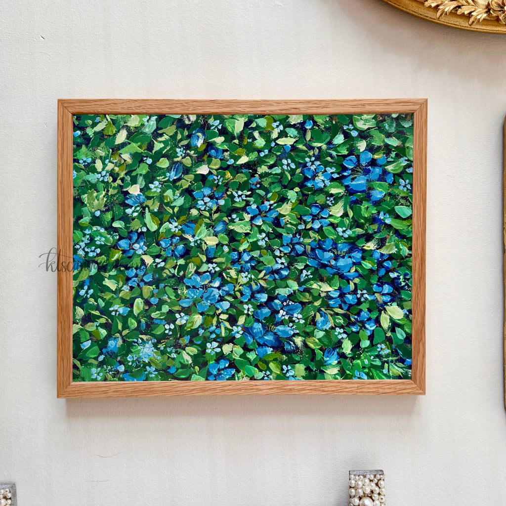 Ella’s Floral Blues Art Print