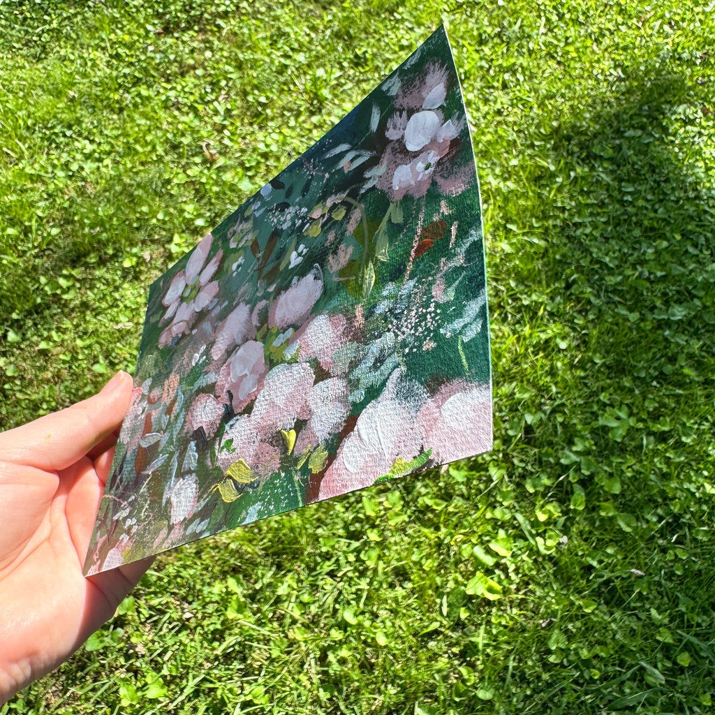 Original Soft Pink Florals Art Paper No. 3