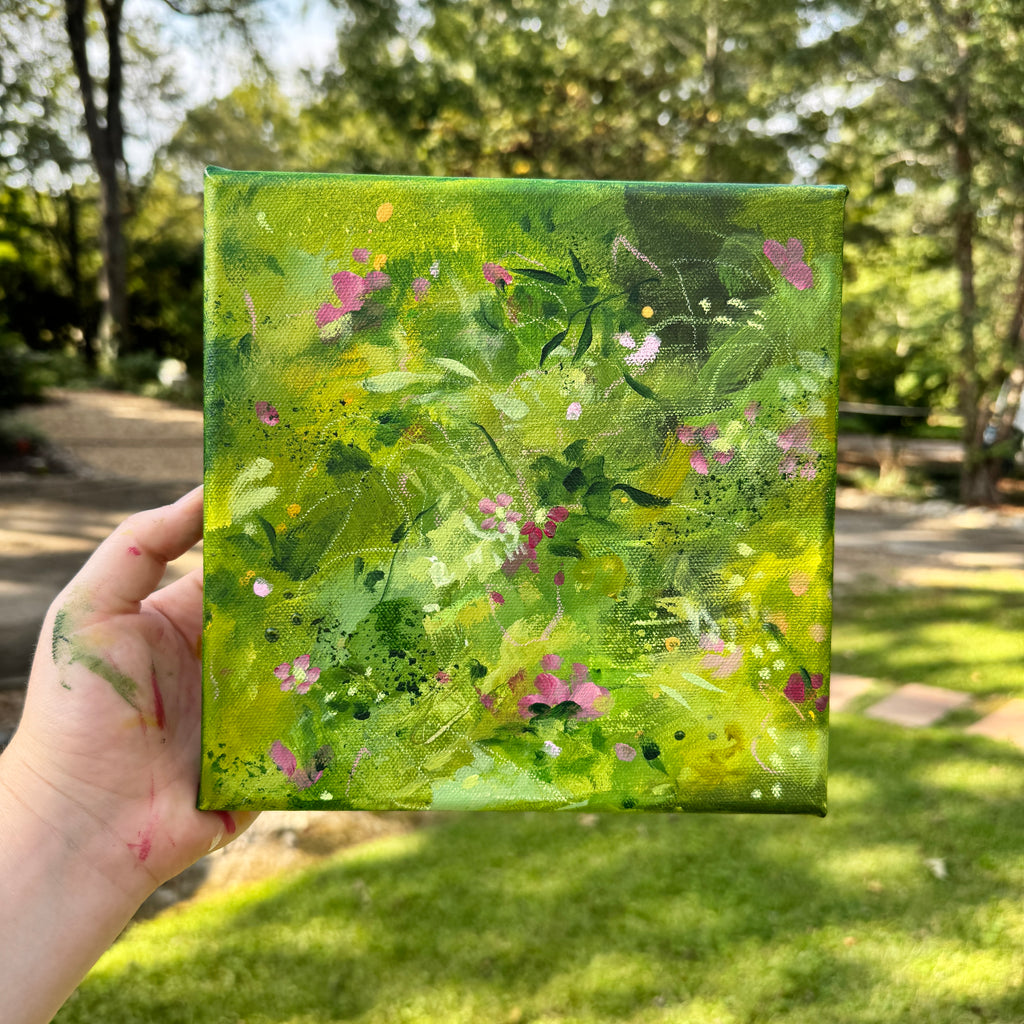 Overgrown Garden Original Painted Canvas #4