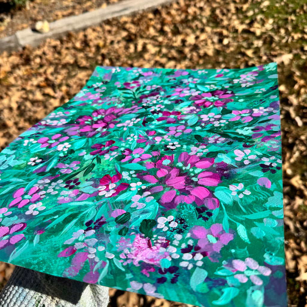 Original Ella’s Abstract Garden Art Paper