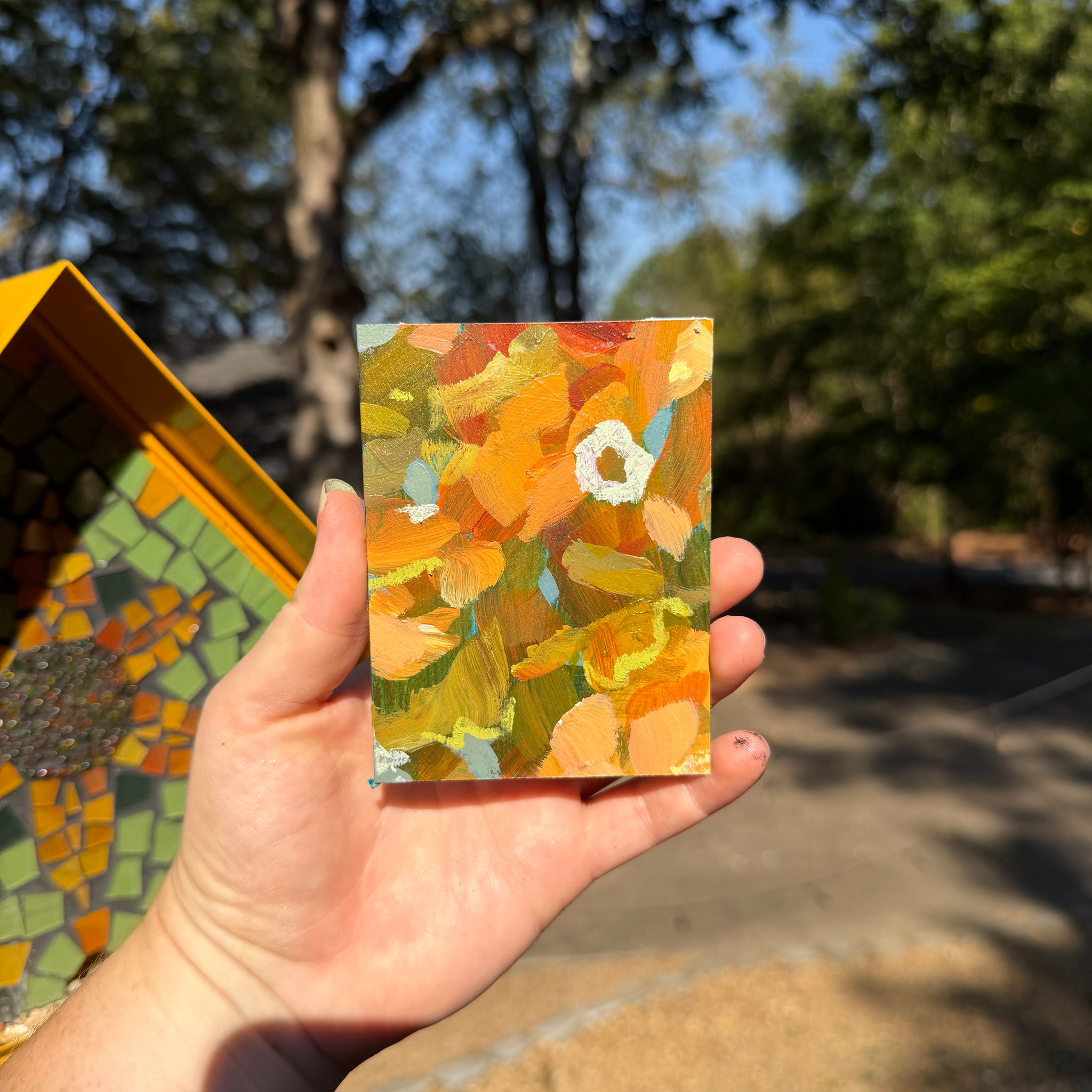 Fall Abstract Garden Original Artboard No. 10 – KT's Canvases