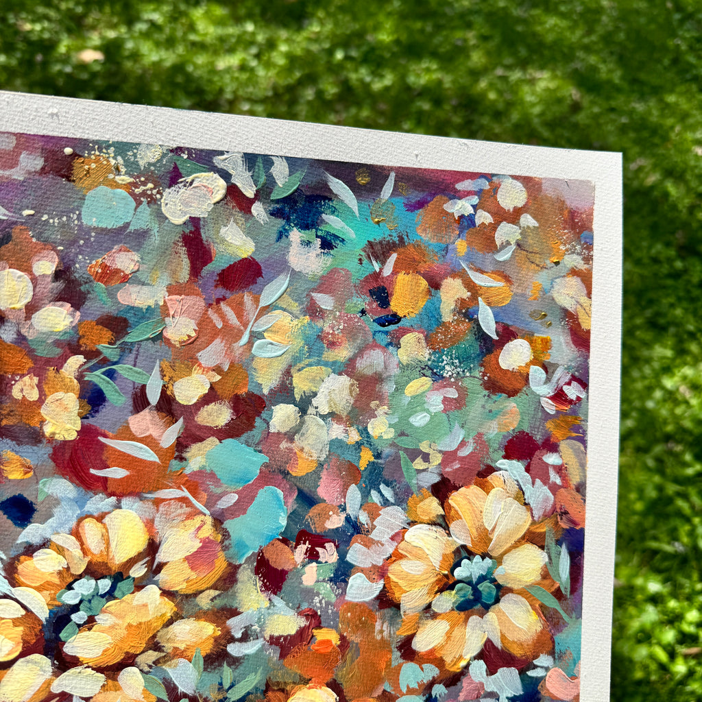 Original Ella’s Sunset Abstract Garden Art Paper No. 2