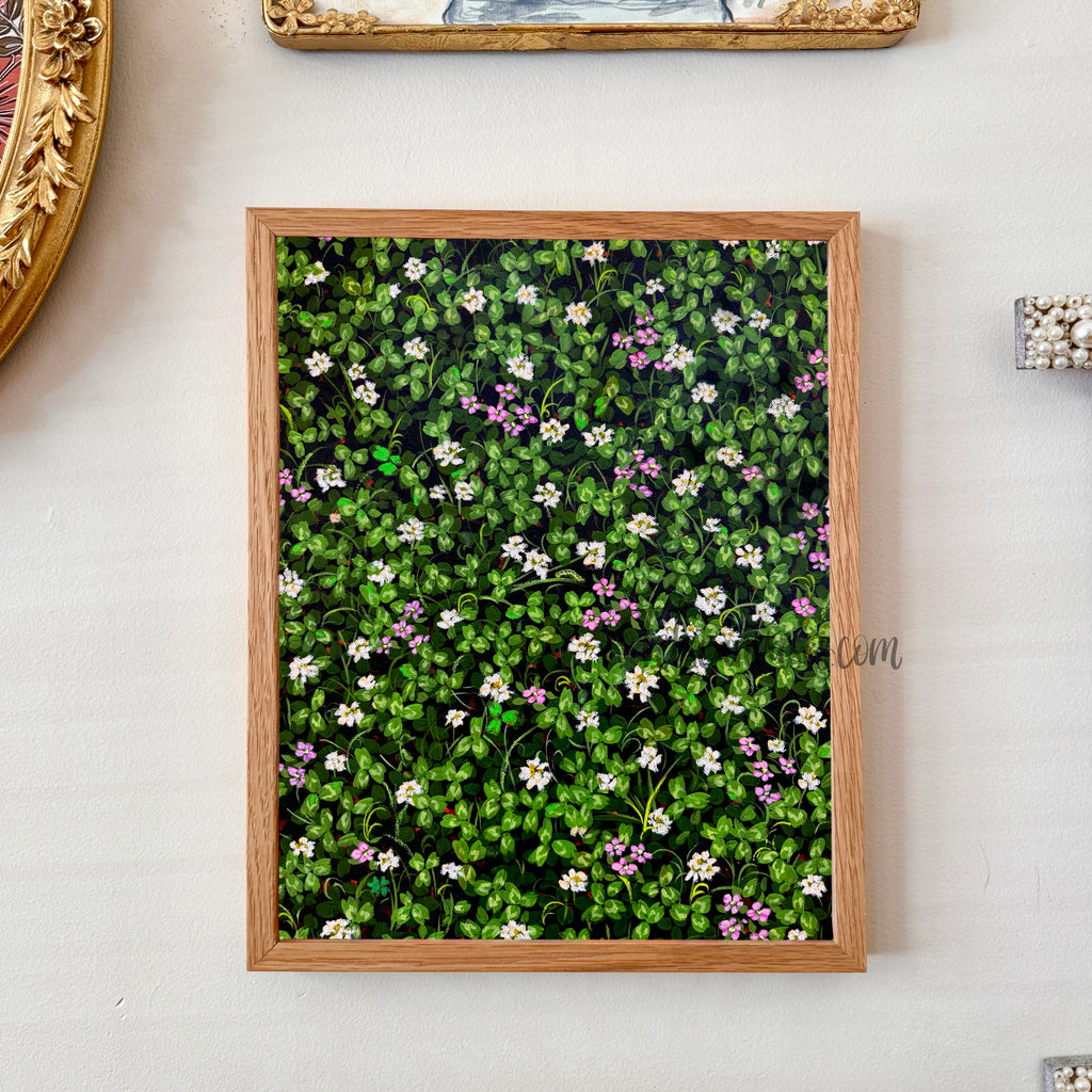 Caterpillar in the Clovers Art Print