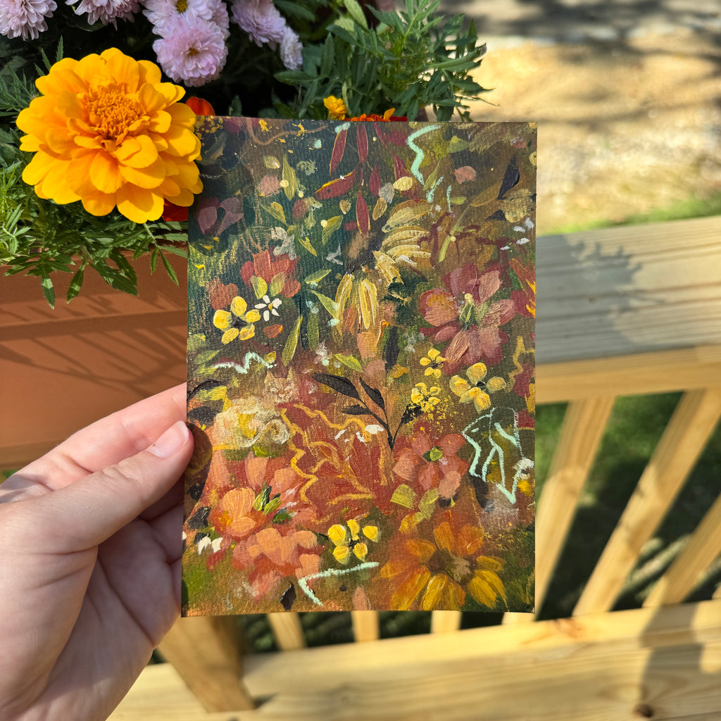 Original Fall Foliage Florals Art Paper No. 6