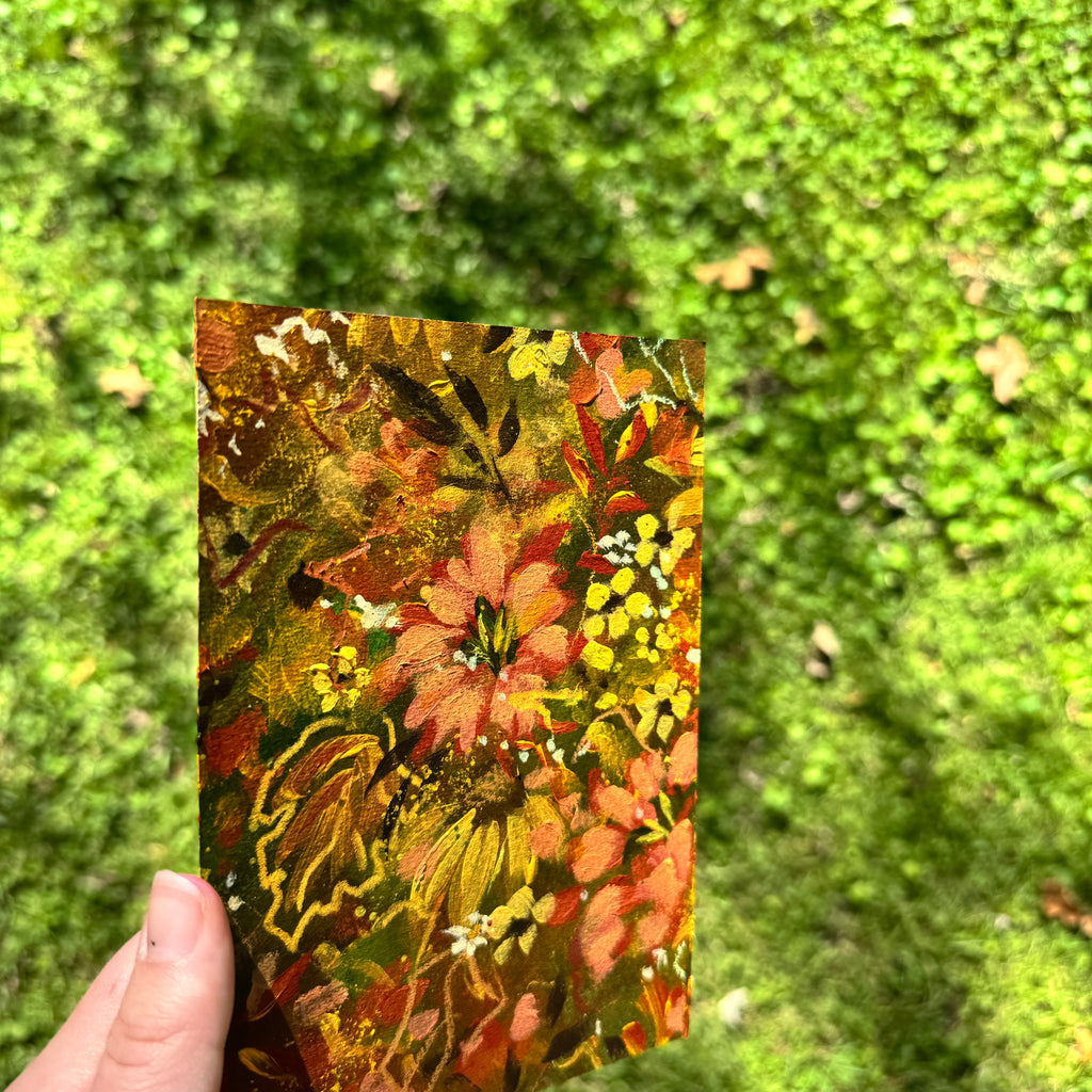 Original Fall Foliage Florals Art Paper No. 9