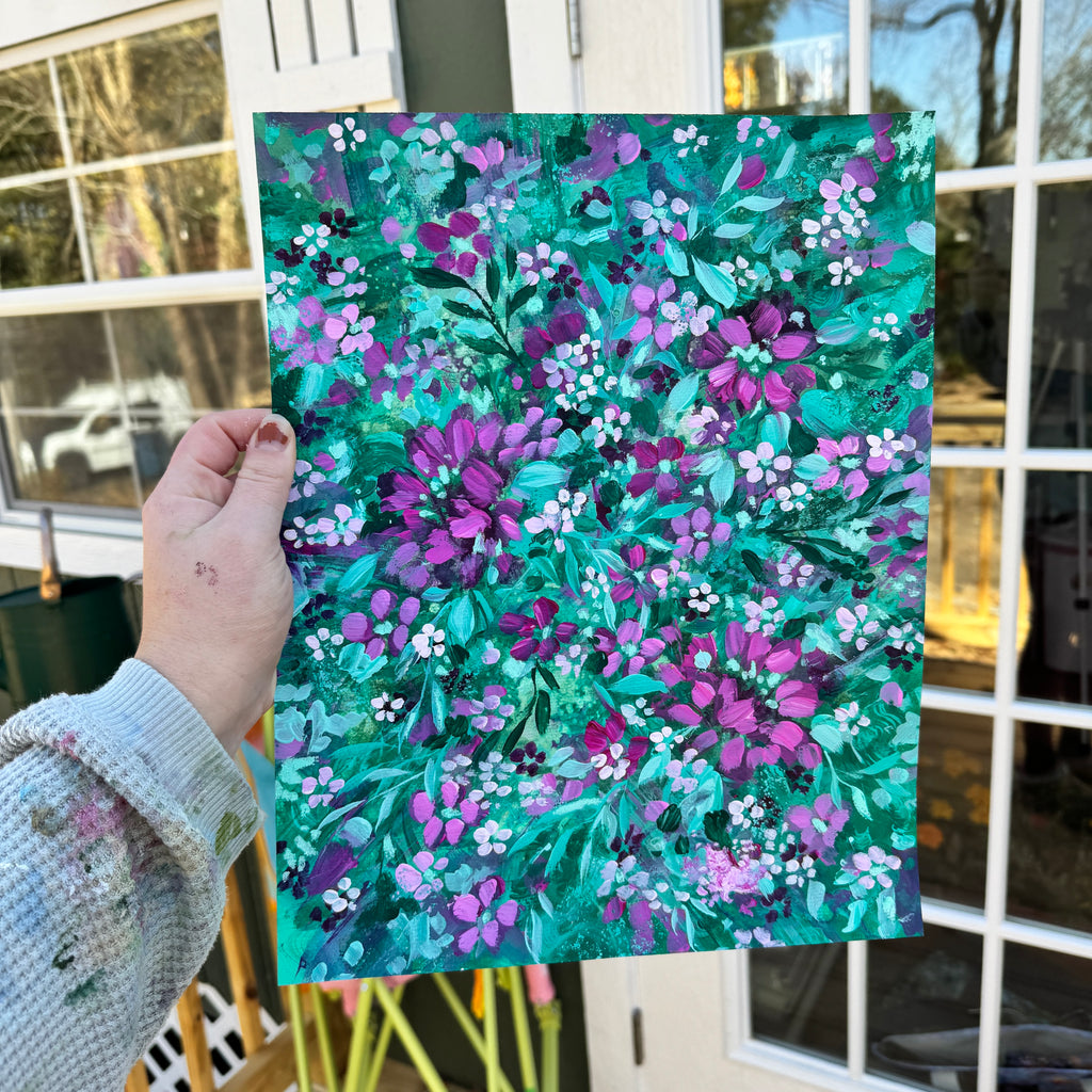 Original Ella’s Abstract Garden Art Paper