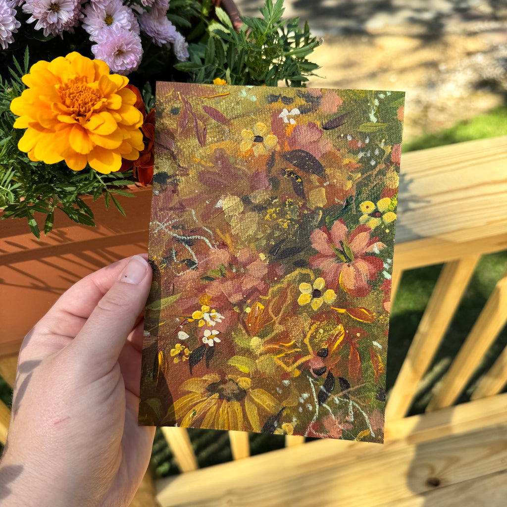 Original Fall Foliage Florals Art Paper No. 4