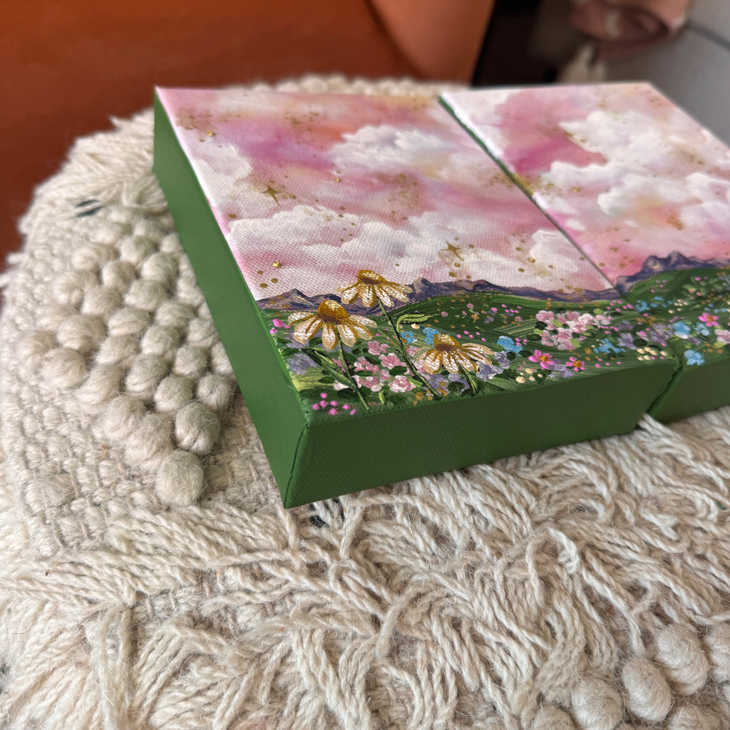 Floral Set of 2 Original Painted Canvases