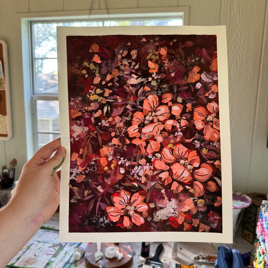 Original Ella’s Abstract Garden Art Paper No. 9