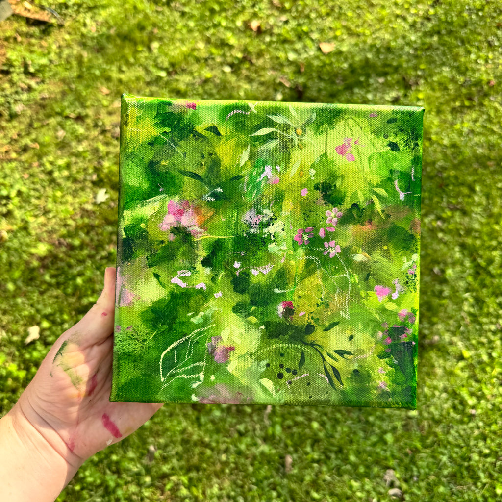 Overgrown Garden Original Painted Canvas #9