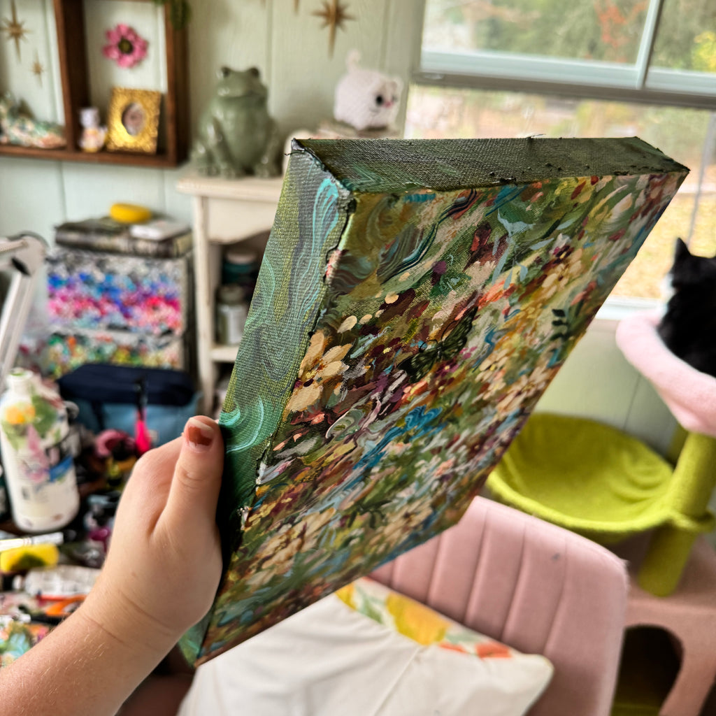 Butterfly Garden Original Painted Canvas #7