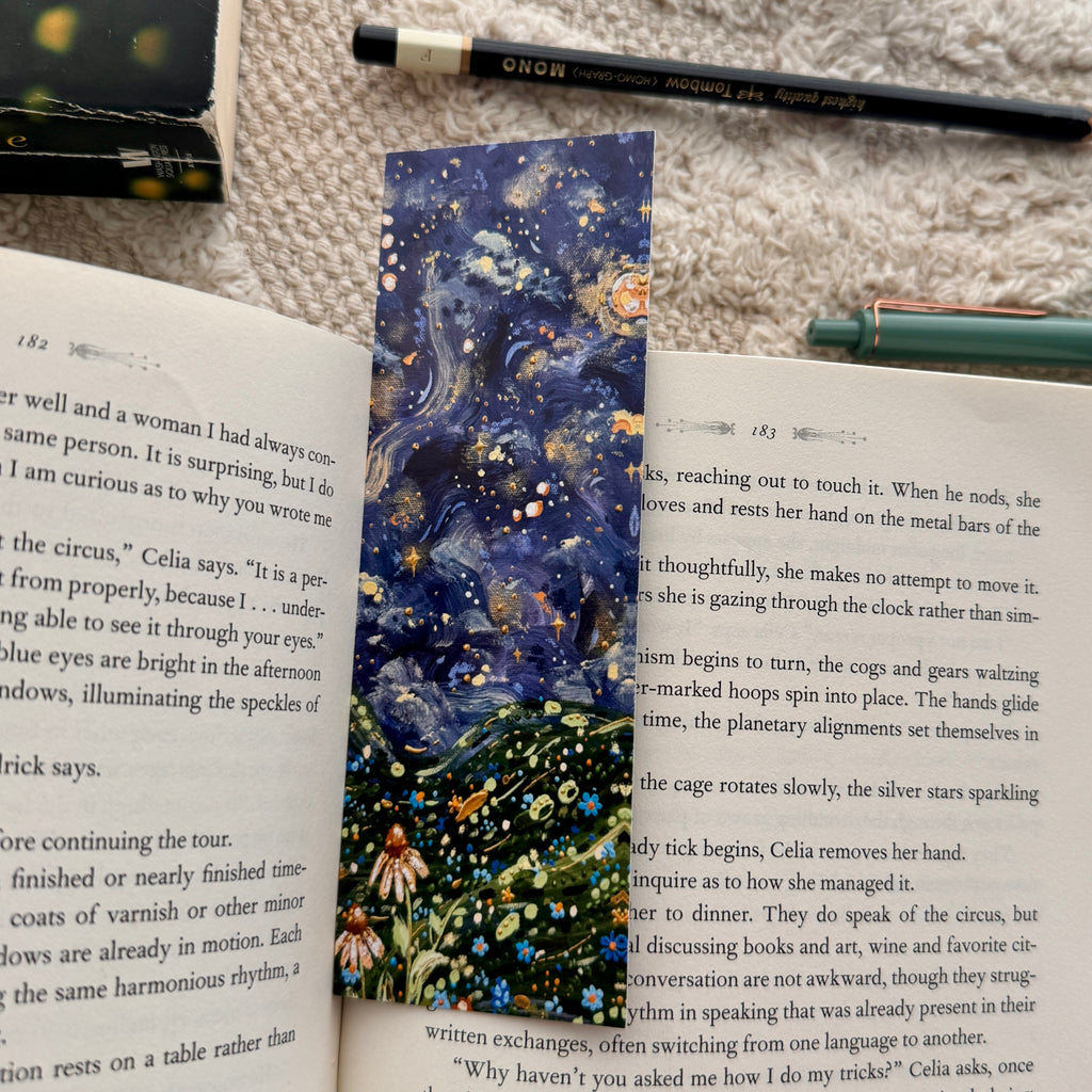 Moonlit Garden Double Sided Bookmark