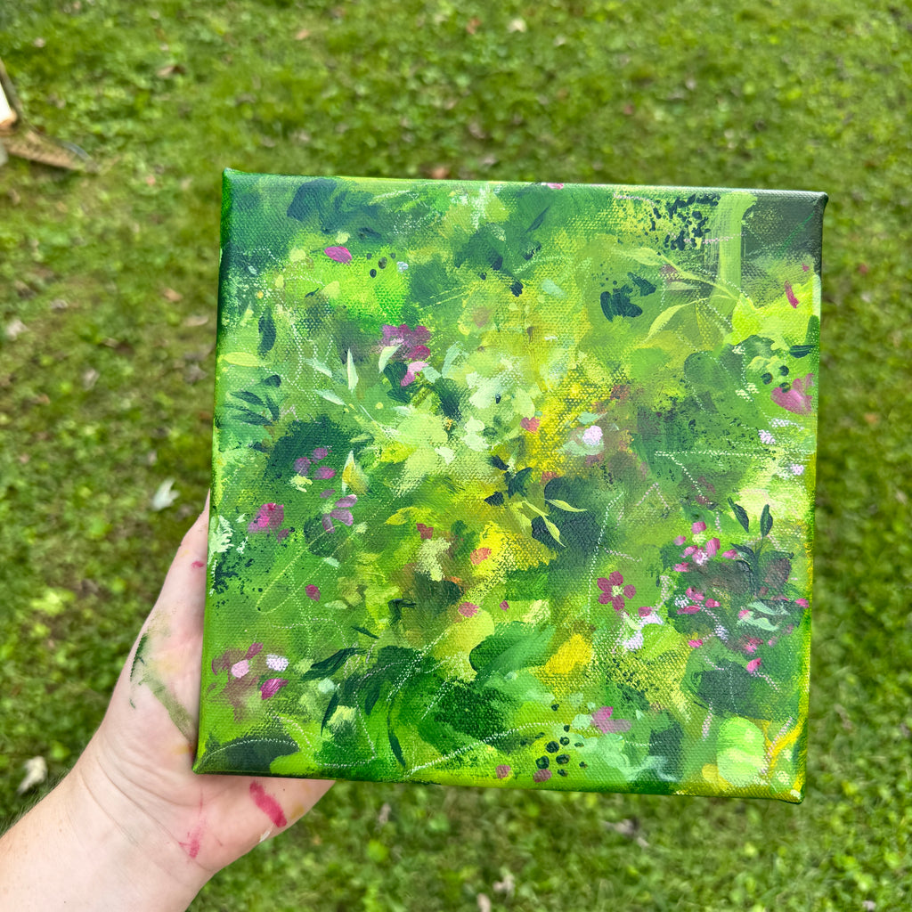 Overgrown Garden Original Painted Canvas #12