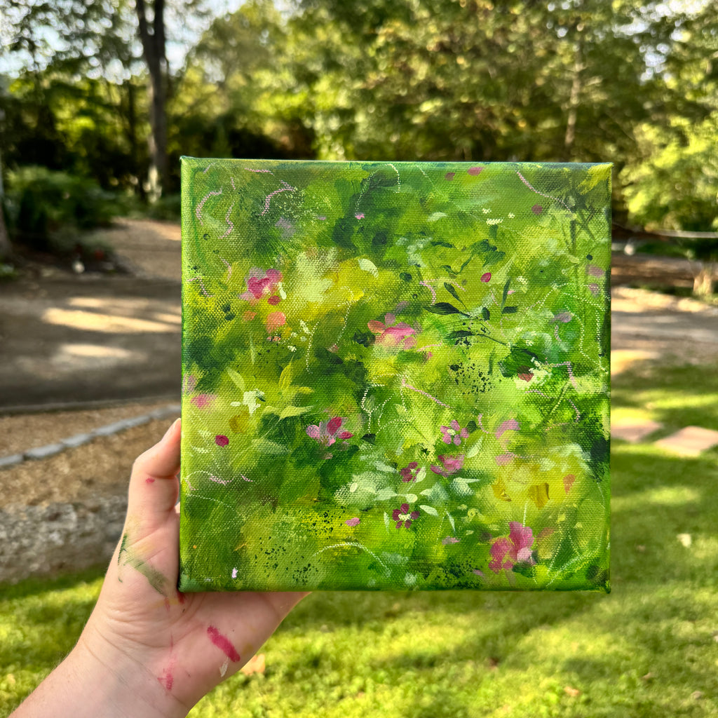 Overgrown Garden Original Painted Canvas #7