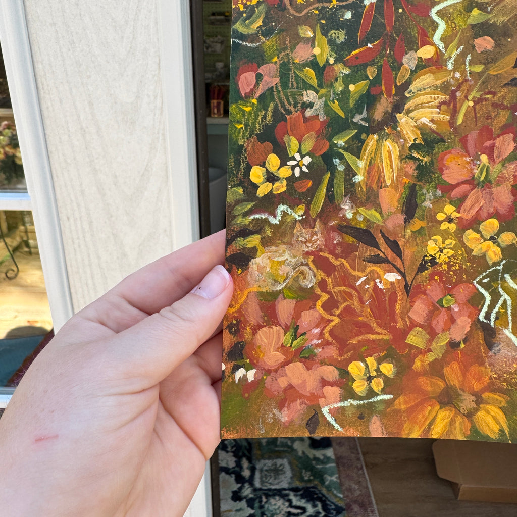Original Fall Foliage Florals Art Paper No. 6