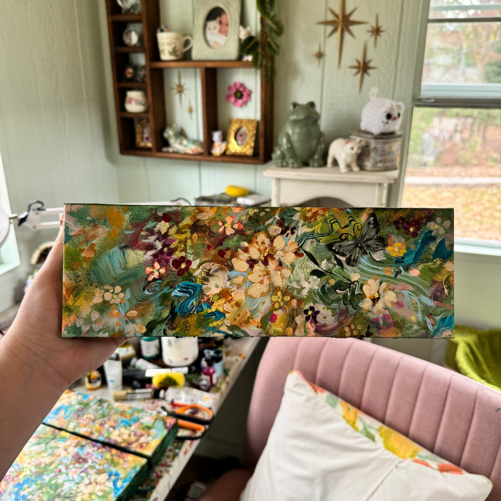 Butterfly Garden Original Painted Canvas #5