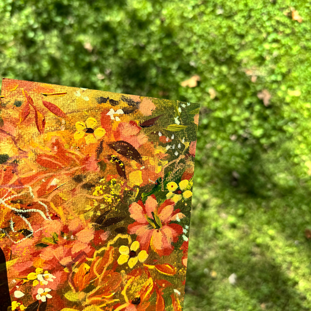 Original Fall Foliage Florals Art Paper No. 4