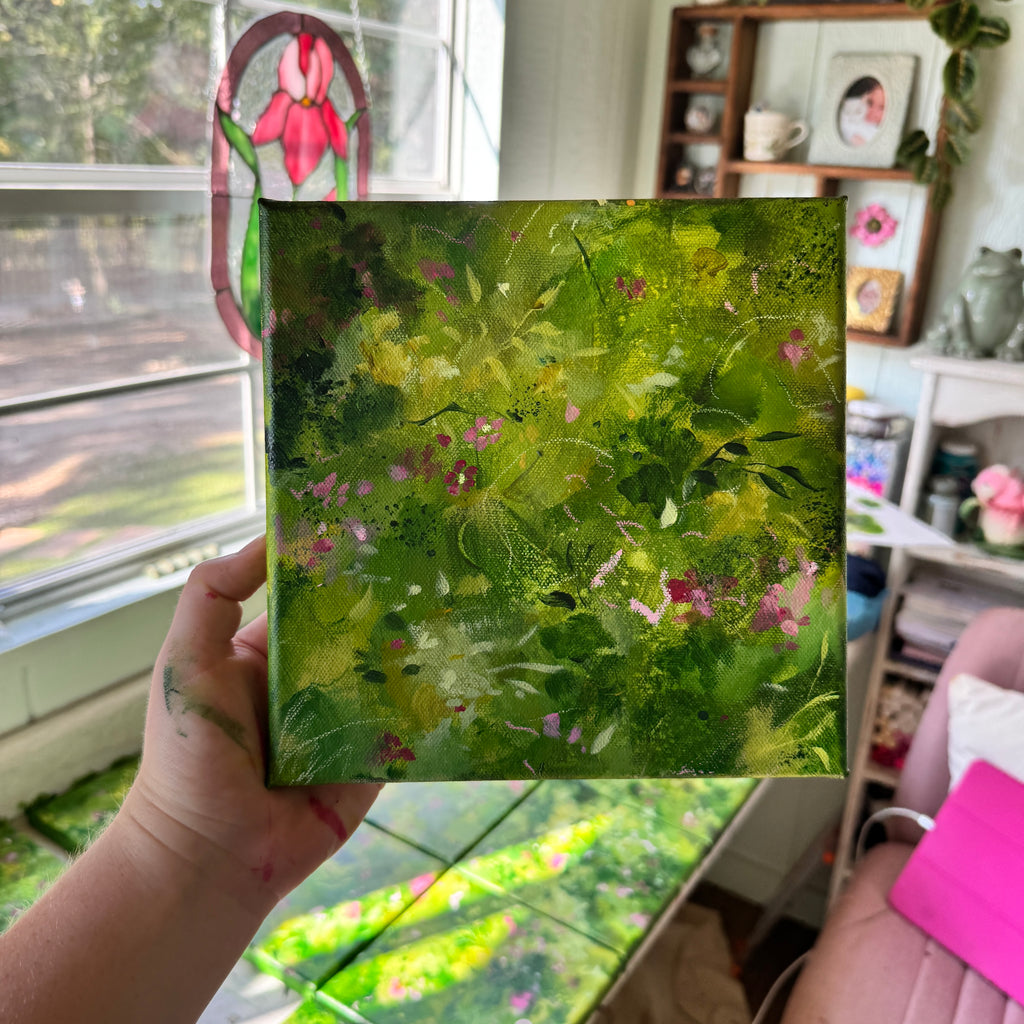 Overgrown Garden Original Painted Canvas #5