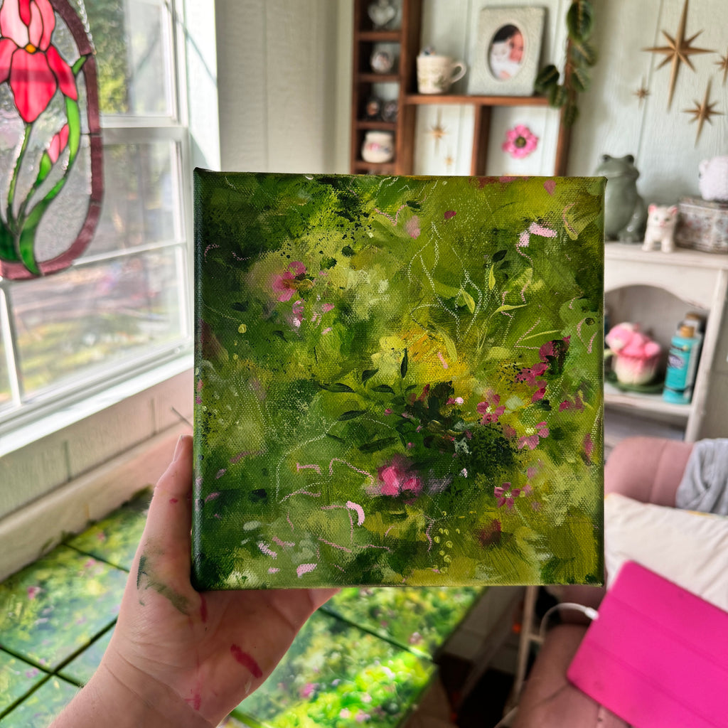 Overgrown Garden Original Painted Canvas #10