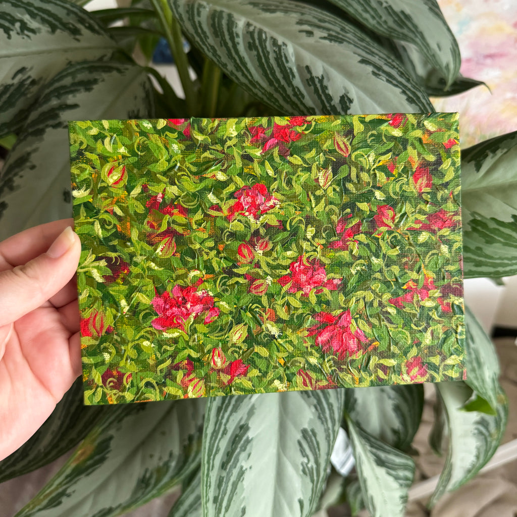 Floral Original Painted Flat Canvas No. 1