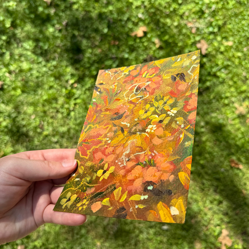 Original Fall Foliage Florals Art Paper No. 7