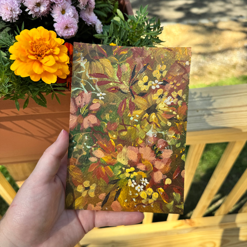 Original Fall Foliage Florals Art Paper No. 8