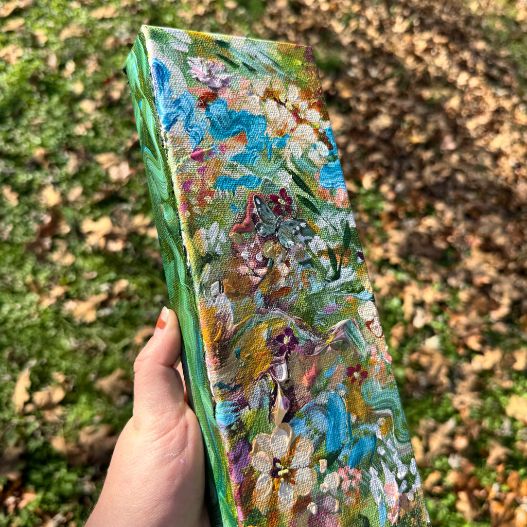Butterfly Garden Original Painted Canvas #8