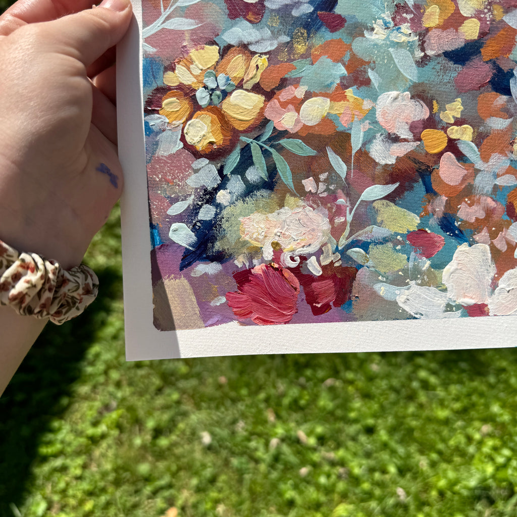 Original Ella’s Sunset Abstract Garden Art Paper No. 1