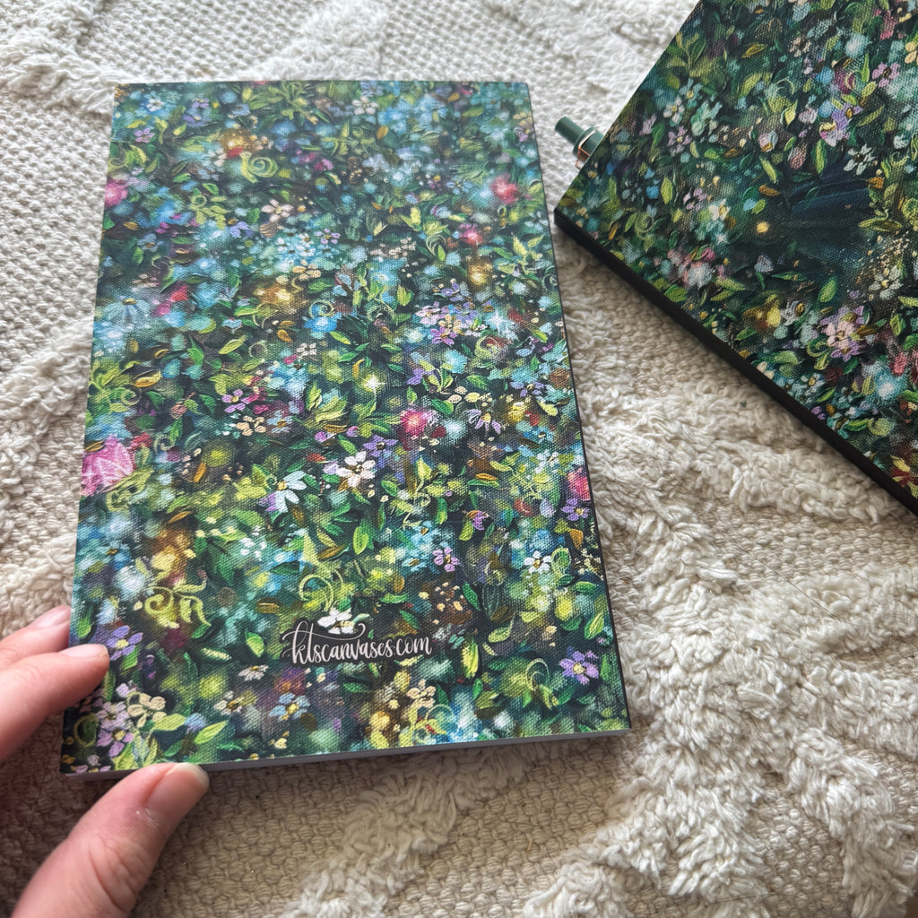 Fairy Forest Glow Florals LINED Softcover Notebook