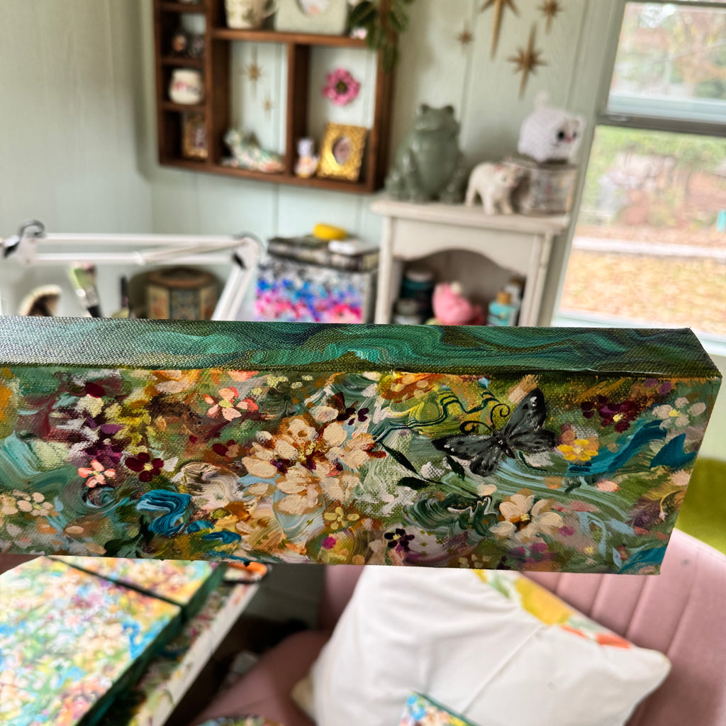 Butterfly Garden Original Painted Canvas #5