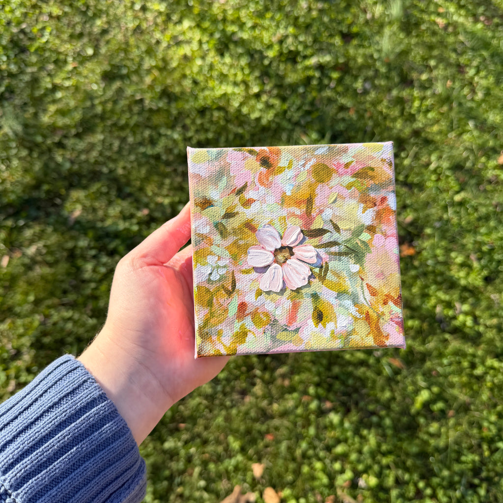 Soft Floral Original Painted Canvas #13