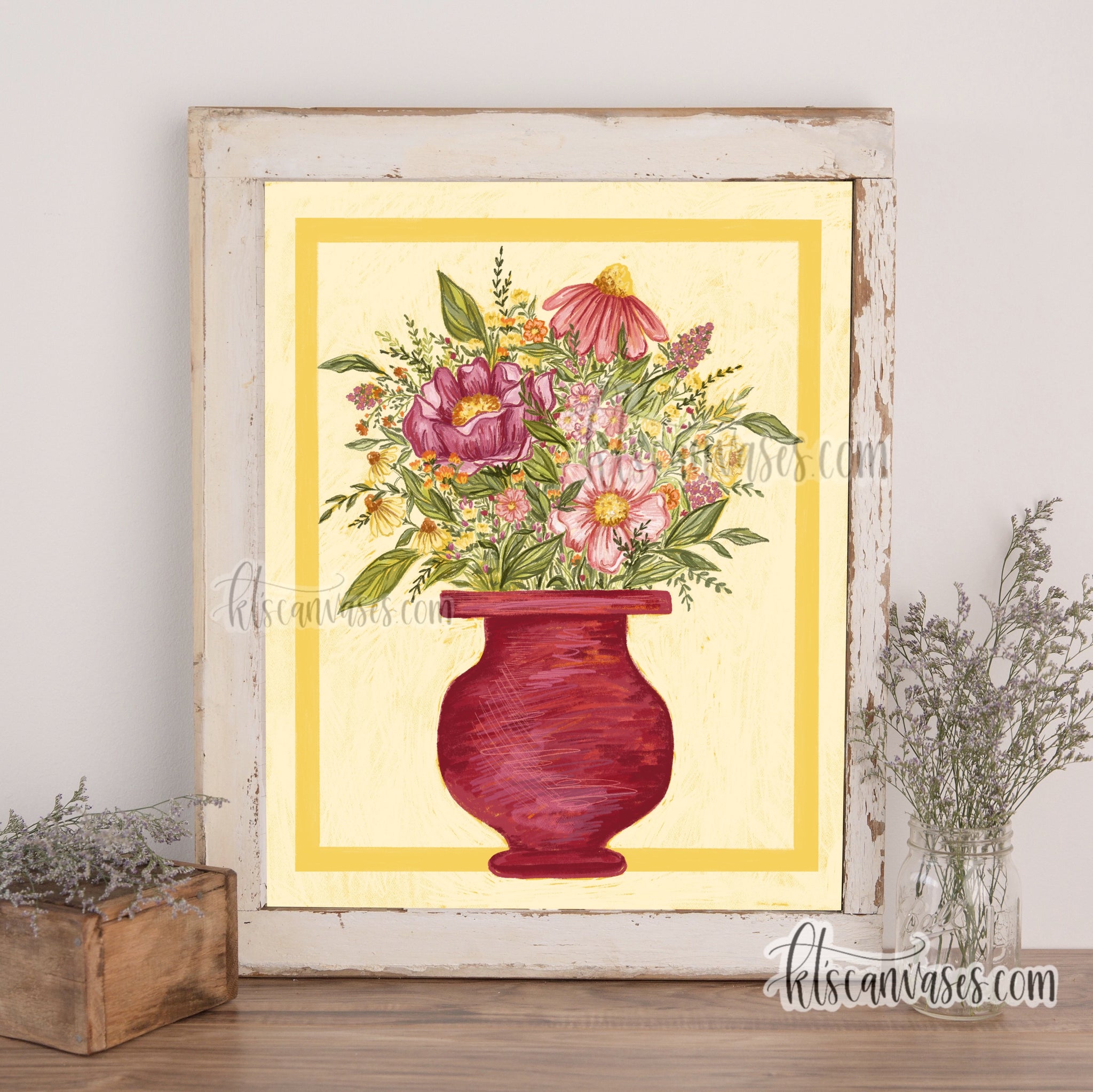 Bills Bouquet キャンバスアート Wildflower Bouquet Art Print – KT's Canvases