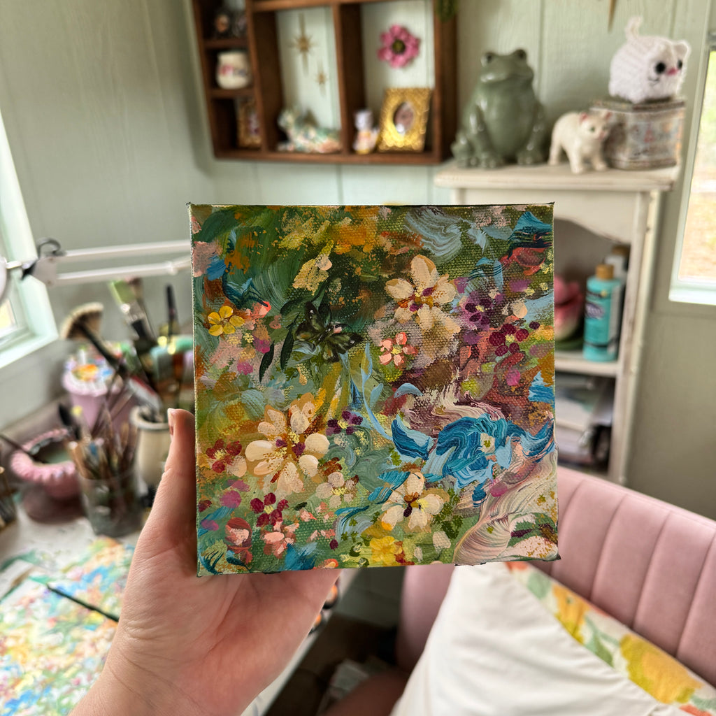 Butterfly Garden Original Painted Canvas #6