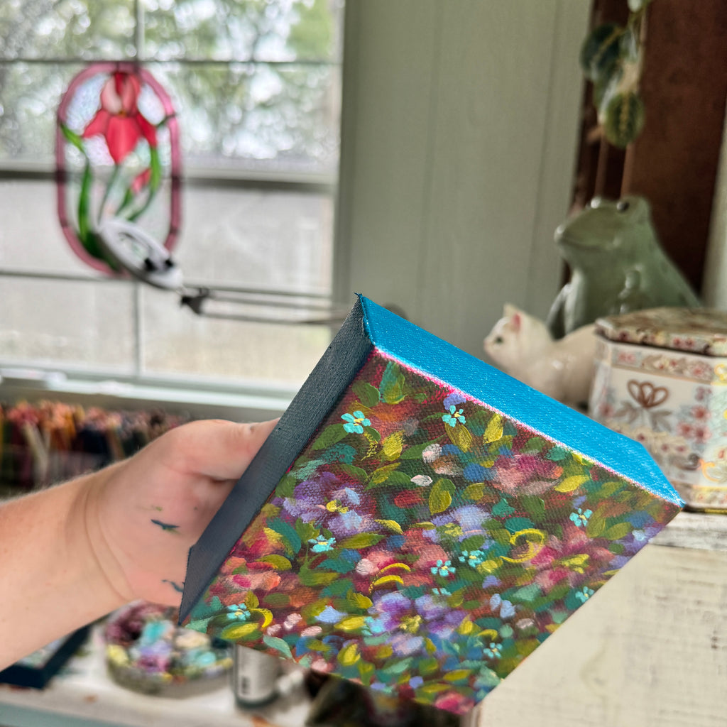Colorful Florals Original Painted Canvas #2