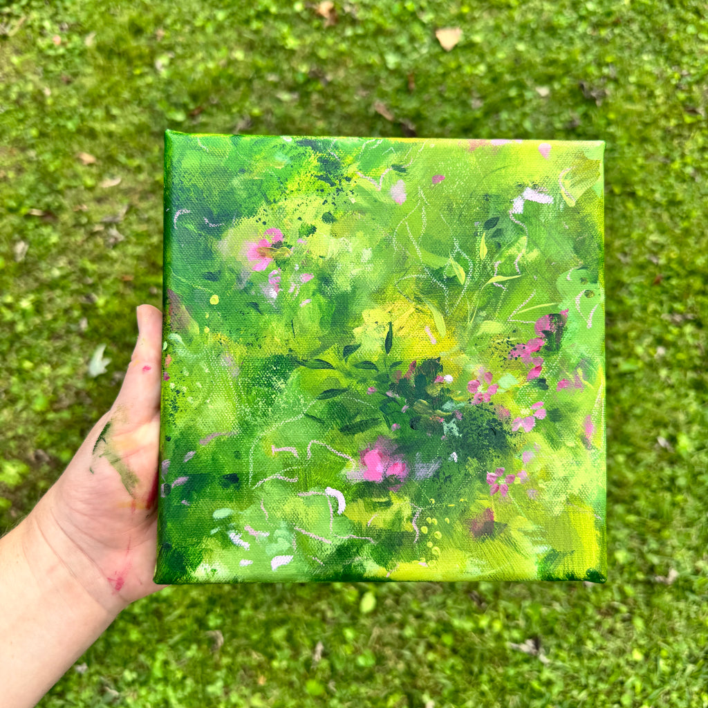 Overgrown Garden Original Painted Canvas #10