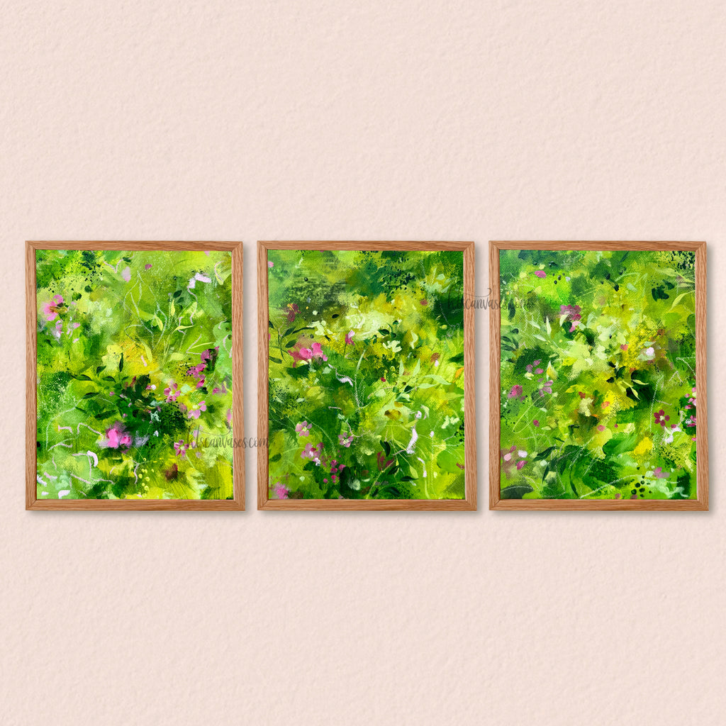 Ella’s Abstract Overgrown Garden Art Print Set