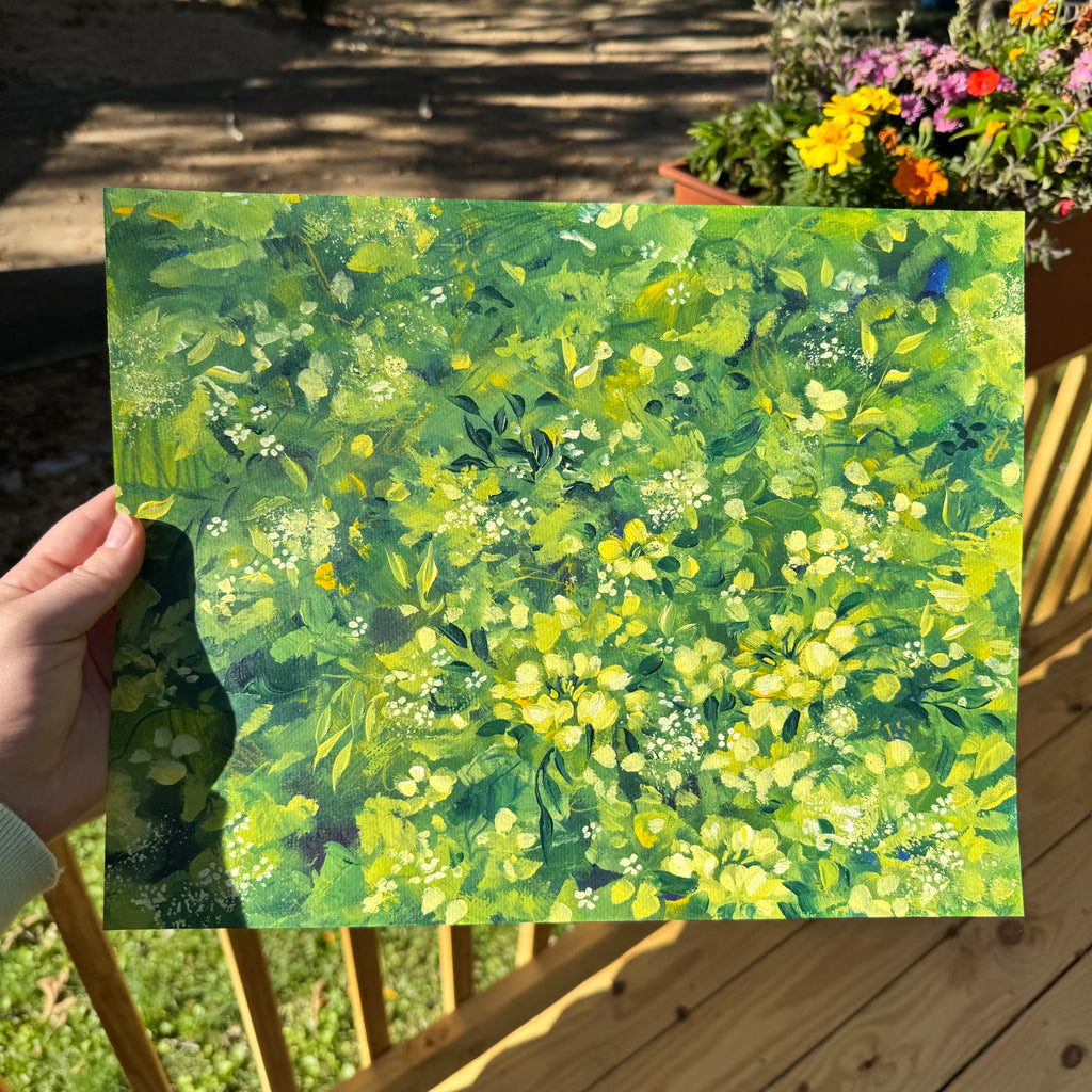 Original Ella’s Abstract Garden Art Paper