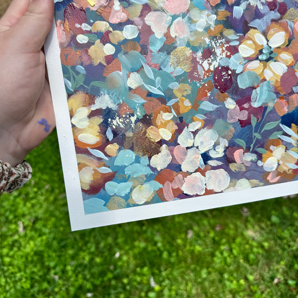 Original Ella’s Sunset Abstract Garden Art Paper No. 3