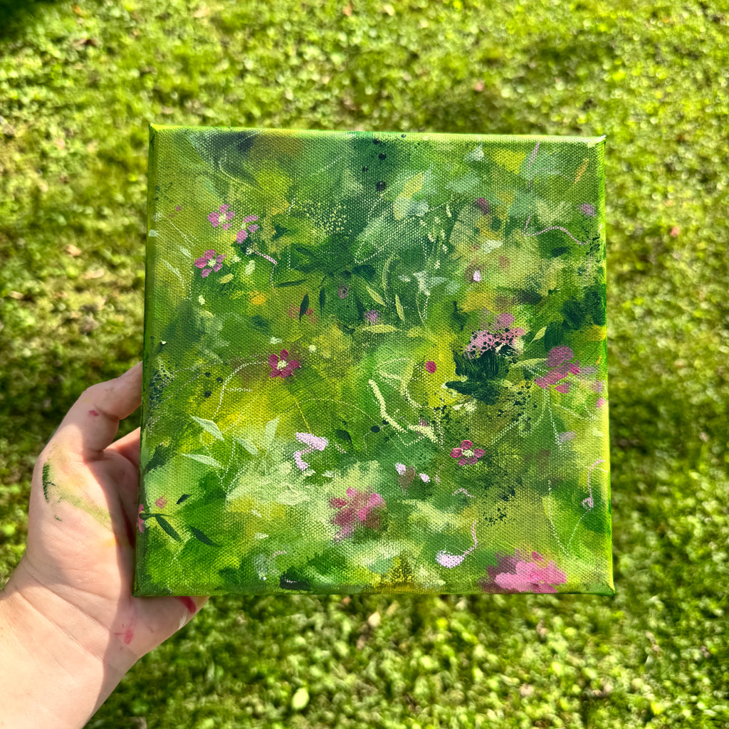 Overgrown Garden Original Painted Canvas #6
