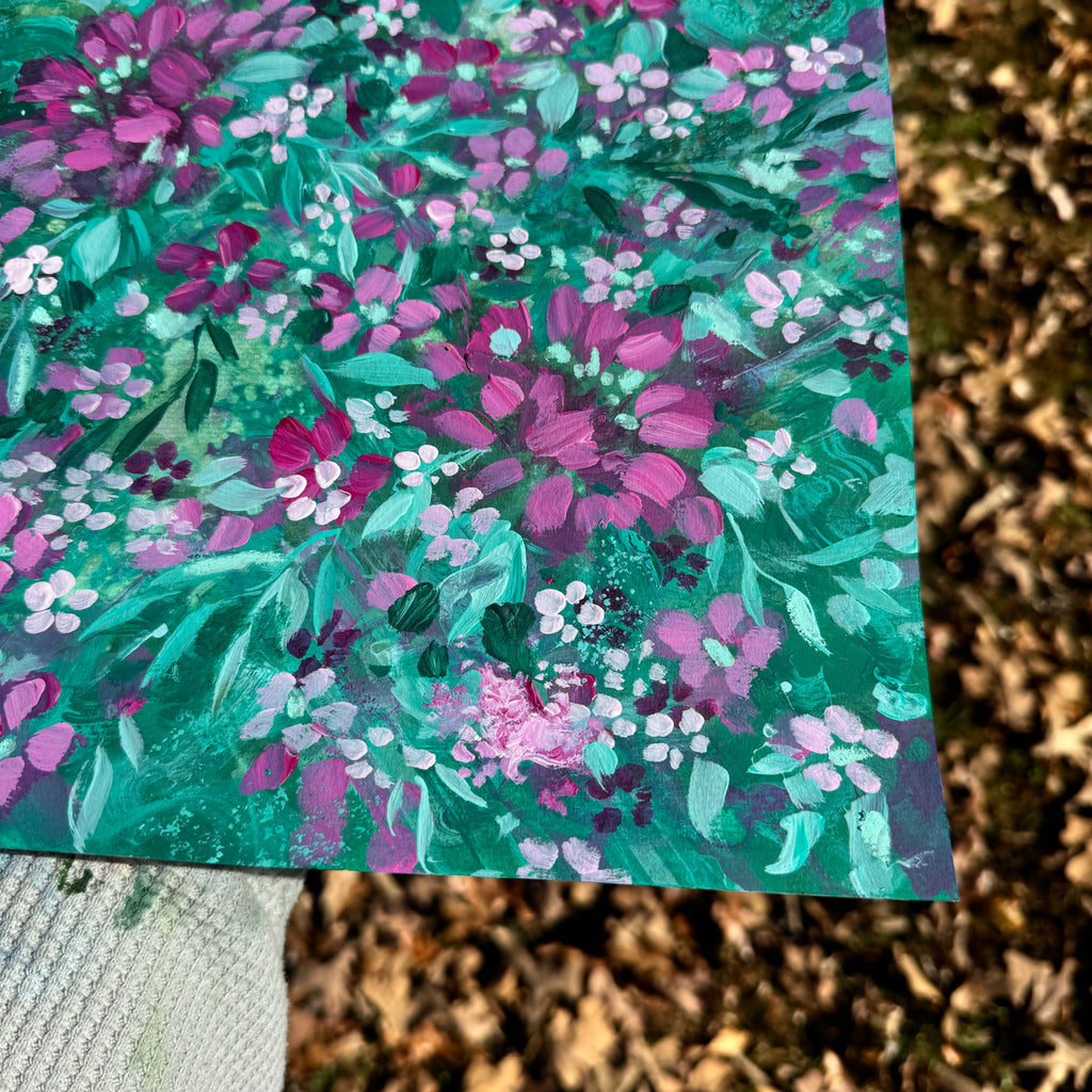 Original Ella’s Abstract Garden Art Paper