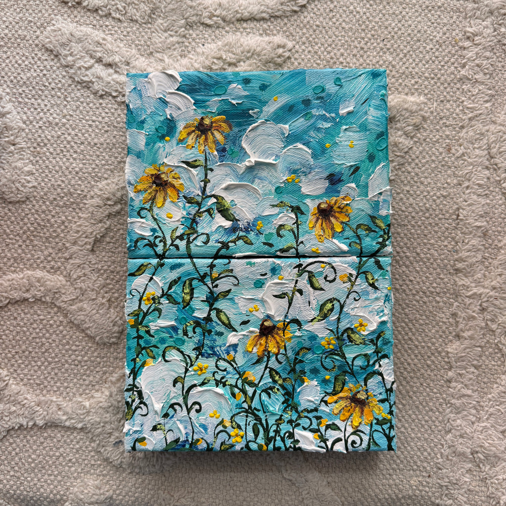 Floral Set of 2 Original Painted Canvases A