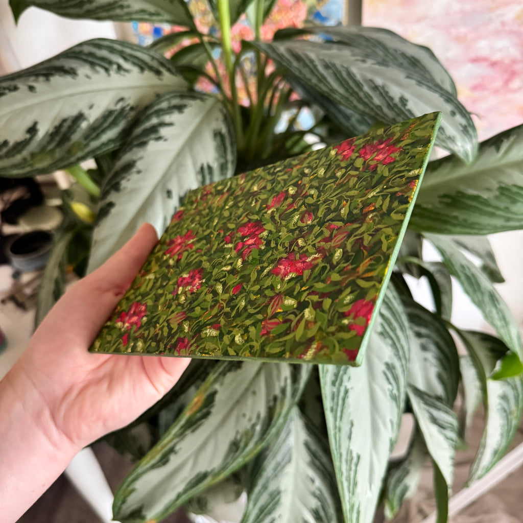 Floral Original Painted Flat Canvas No. 2