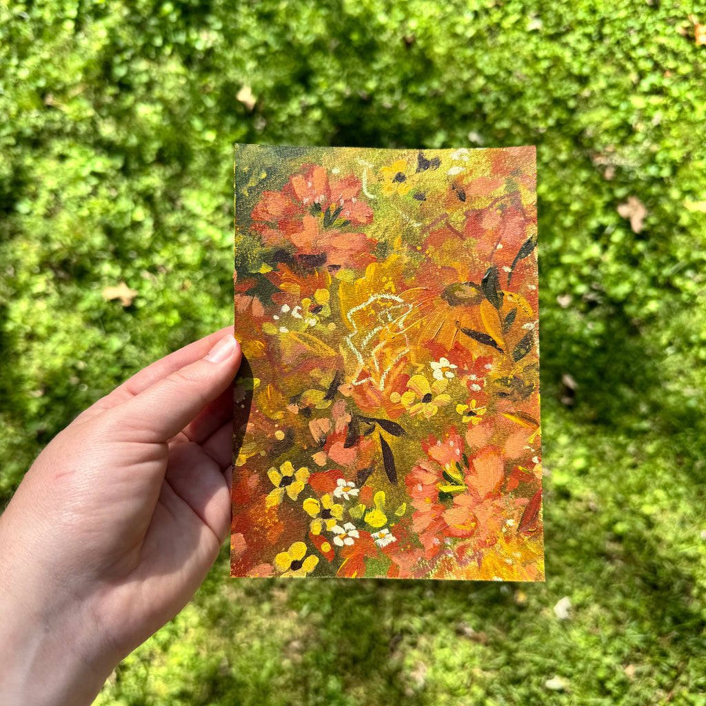 Original Fall Foliage Florals Art Paper No. 3