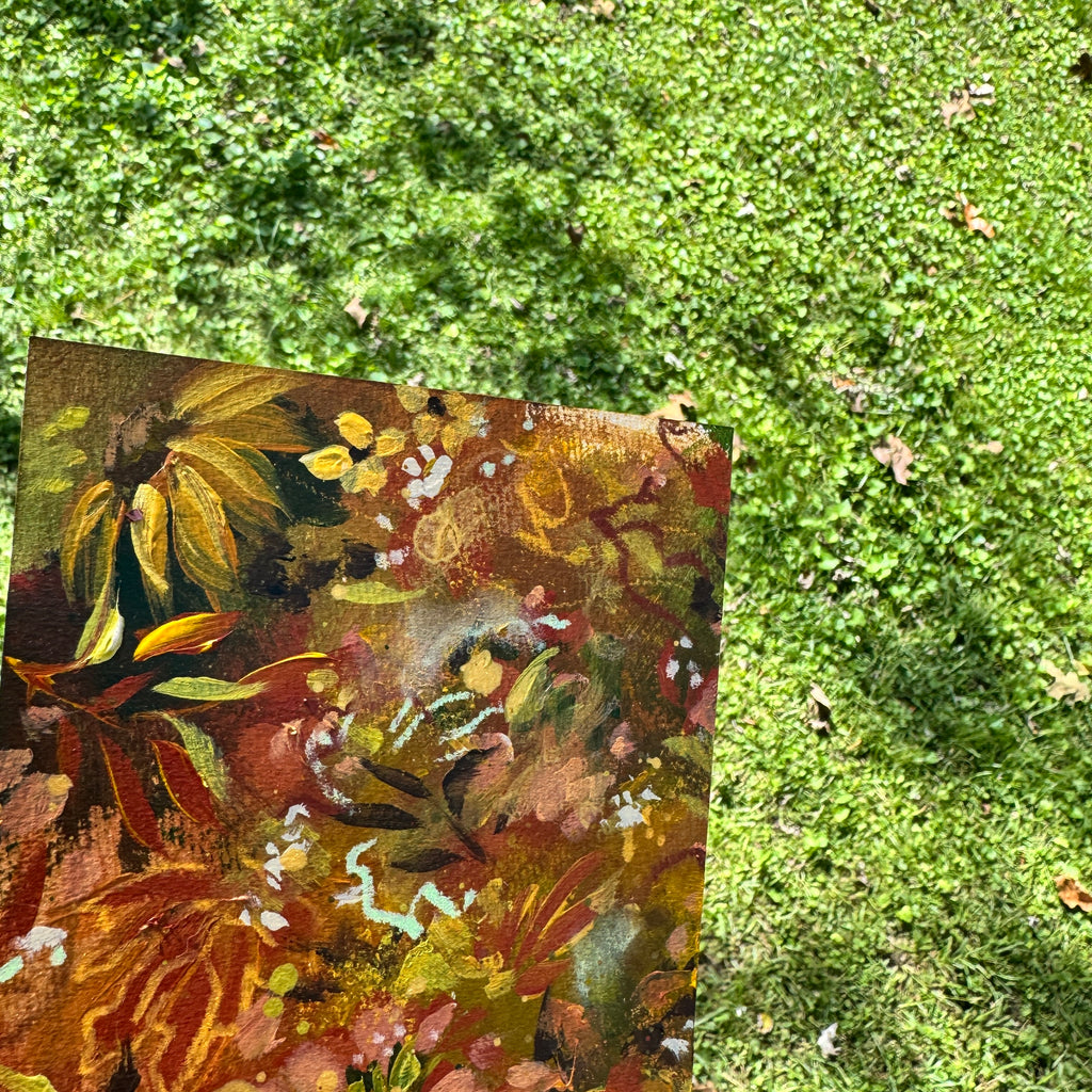 Original Fall Foliage Florals Art Paper No. 1