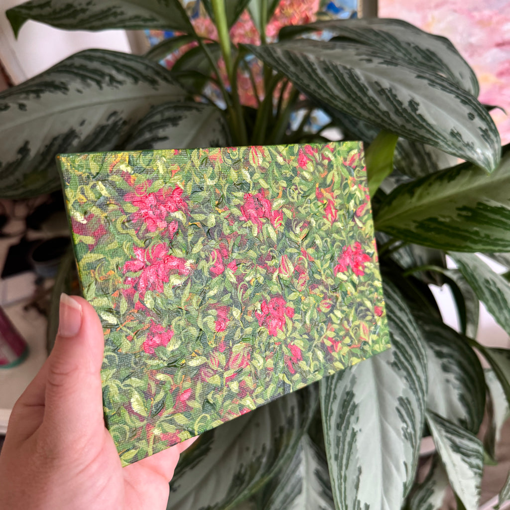 Floral Original Painted Flat Canvas No. 4