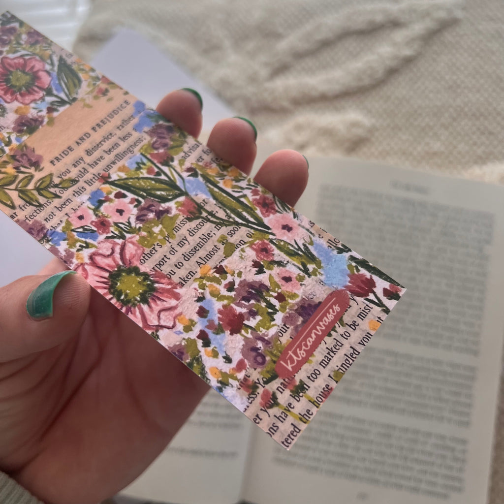Bookish Florals No. 15 Double Sided Bookmark