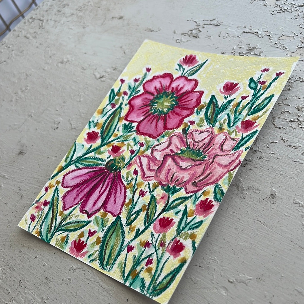 Floral Original Painted Watercolor Paper #22