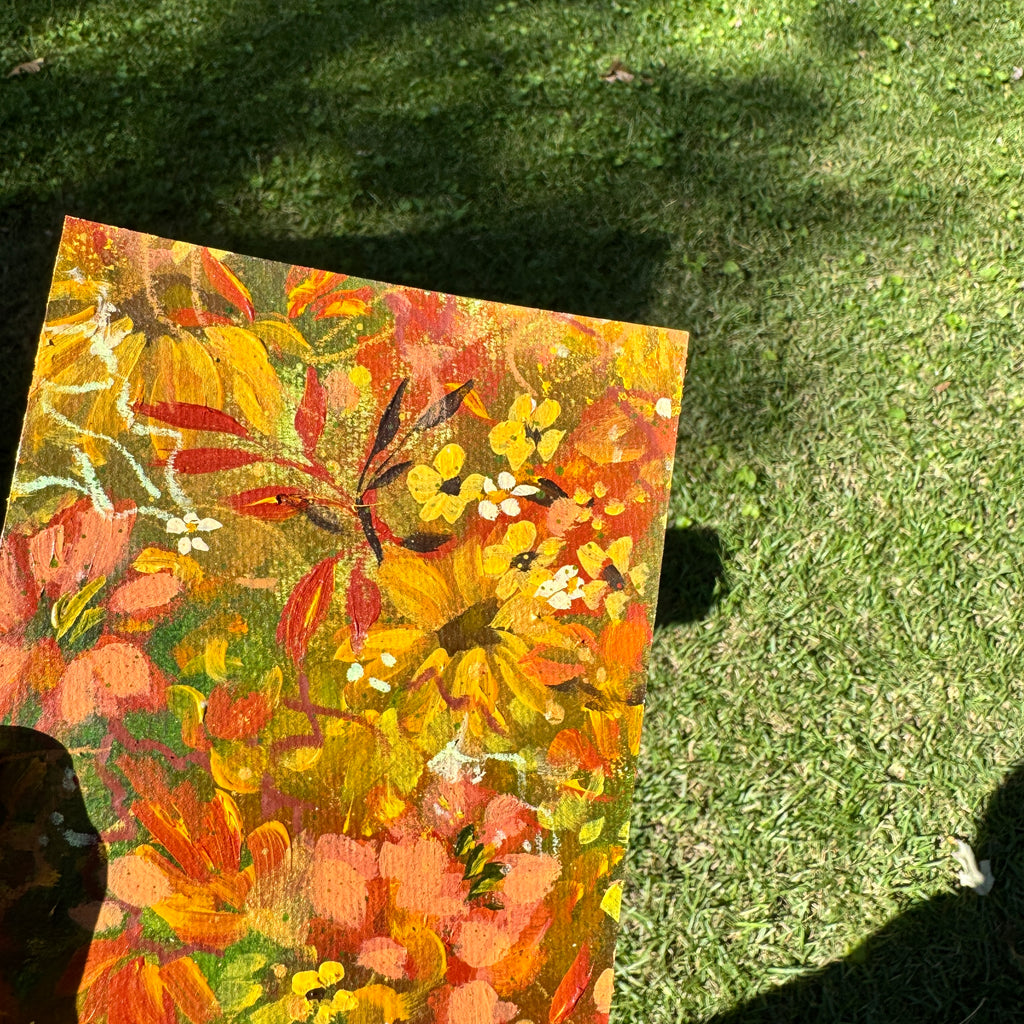 Original Fall Foliage Florals Art Paper No. 8
