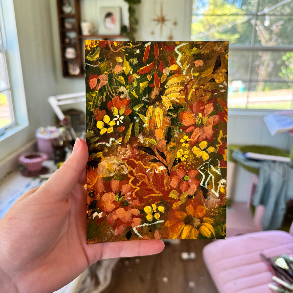 Original Fall Foliage Florals Art Paper No. 6